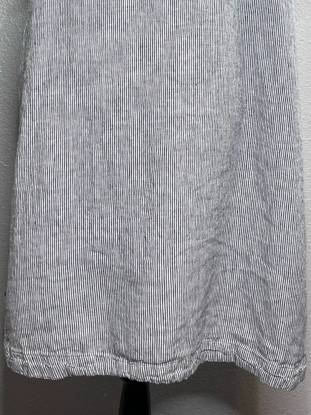 Tahari Sz 2X V-Neck Short-Sleeve 100% Linen Striped Coastal Minimalist Dress - Picture 6 of 10